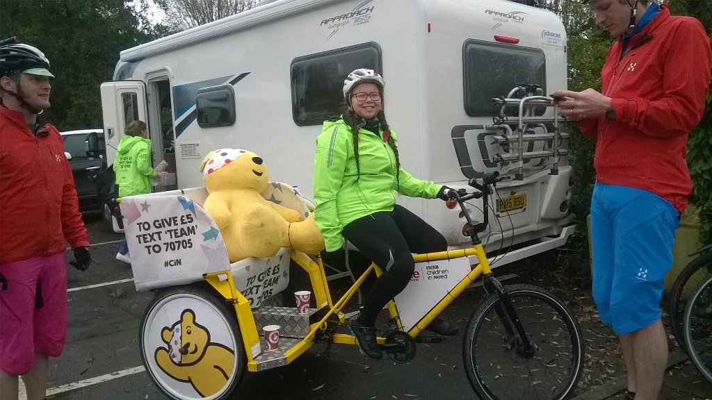 pperrett62's tweet photo. Matt Baker &amp; the Children in need rickshaw challenge stopped for lunch at Waitrose, Salisbury Wiltshire today. https://t.co/hDtG5jWIXL