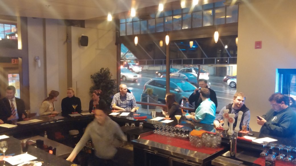 launchleague's tweet photo. #techtinituesday filling up the bar at 3 point! Love the Akron community! https://t.co/b7fj2YbIun