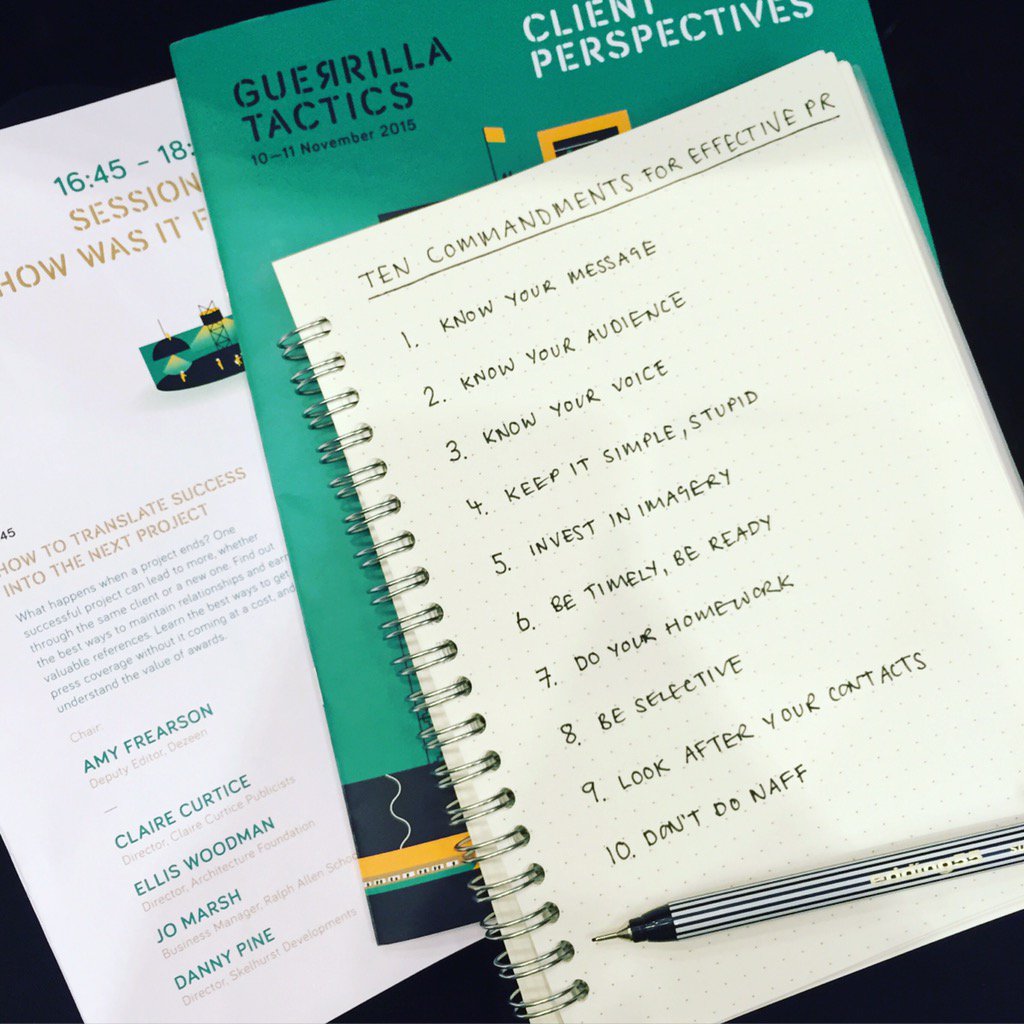 dropofmilk's tweet image. Excellent #PR advice from @clairecurtice #RIBAGuerrillaTactics @RIBA_London #clientperspectives