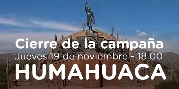 mauriciomacri's tweet photo. ACTO DE LA ESPERANZA. Cerramos la campaña el jueves 19 en #Humahuaca https://t.co/npgx3wfX6p https://t.co/eIMhBYTyXS