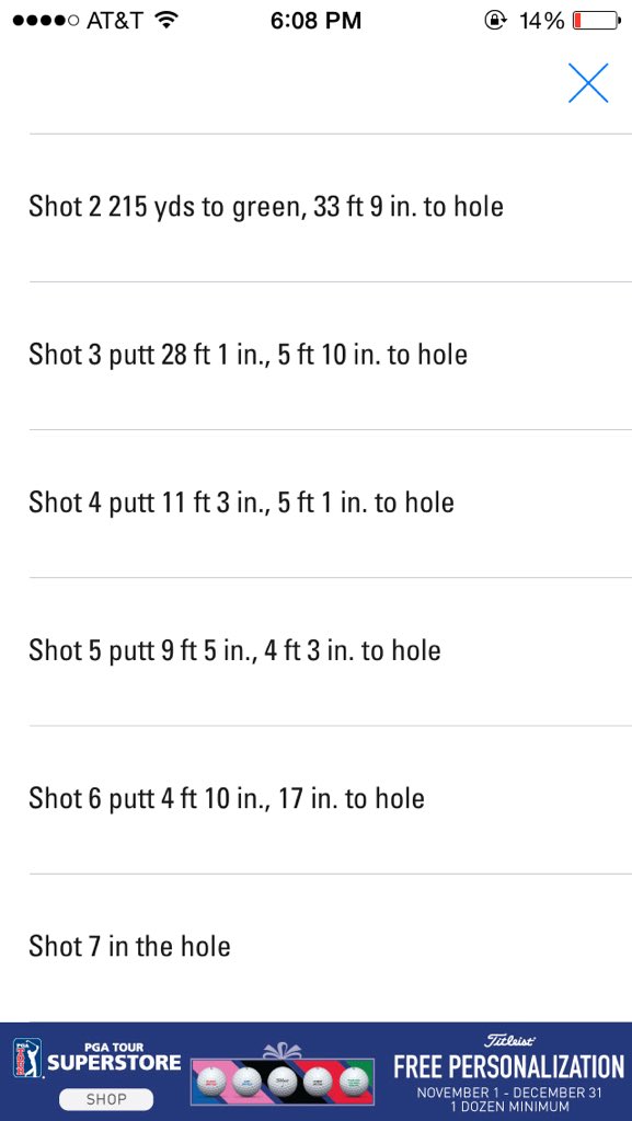 duddlebutter's tweet photo. @NoLayingUp Tim Clark had 34' for birdie on 16 at Sanderson Farms, 5-putts, makes triple https://t.co/aEmLrZ28pz