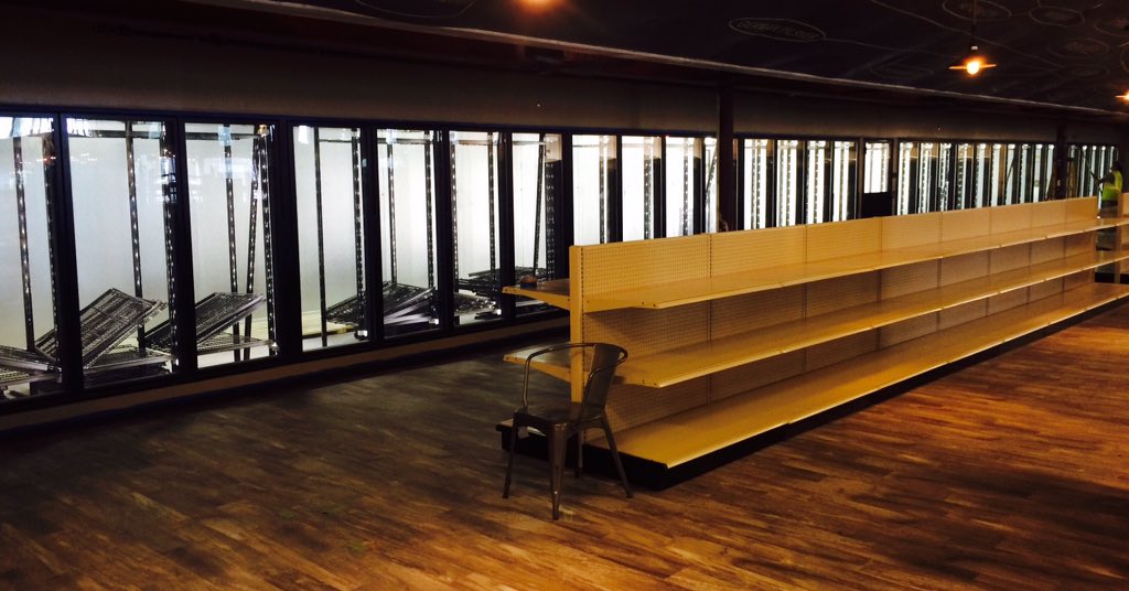 We are about 2 weeks away from opening! 32 windows of cool beer about to be filled with all your favs!