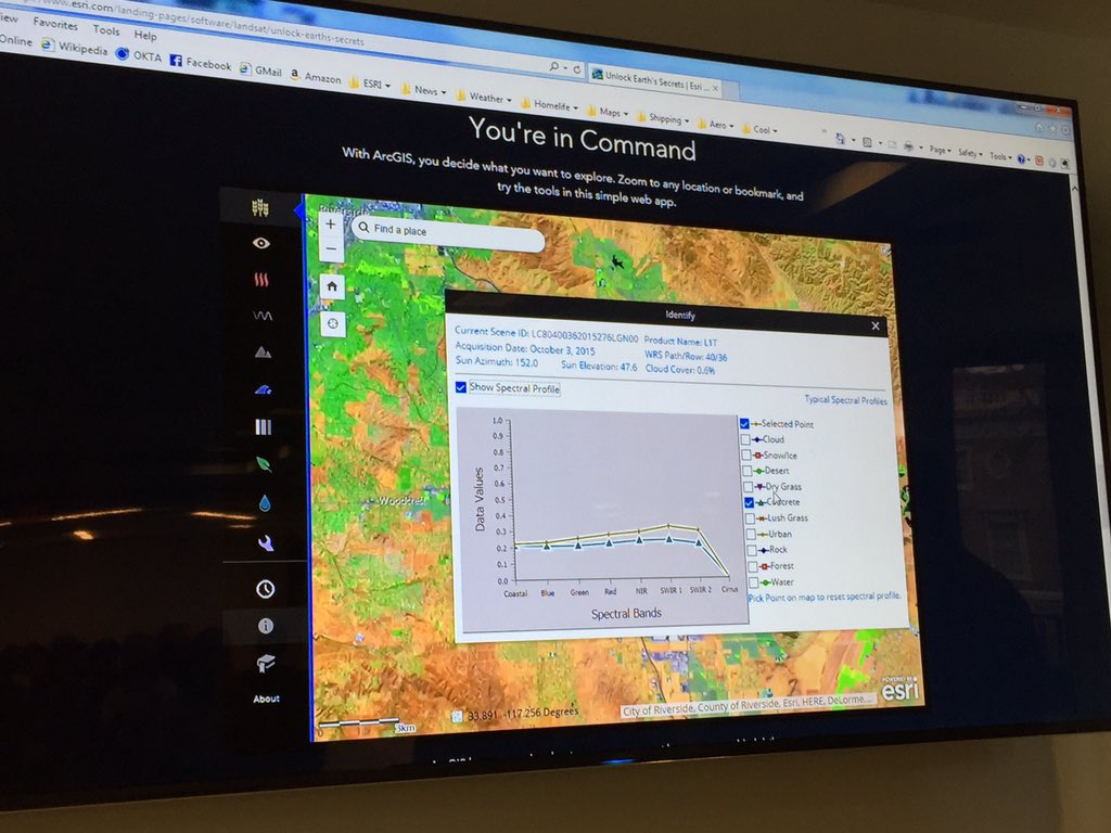 AWS_Gov's tweet image. We can do map feature extraction live, on the web using #AWS Landsat data. @Esri #EarthonAWS
