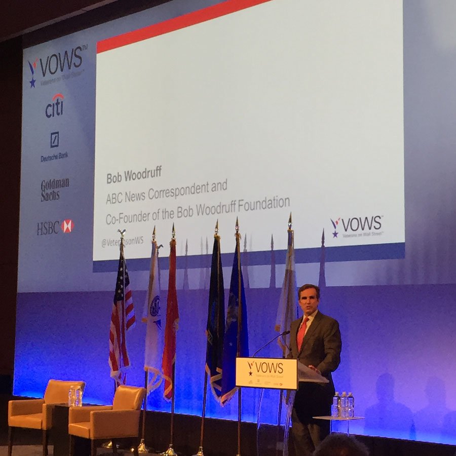VeteransonWS's tweet photo. .@ABC News correspondent @BobWoodruff delivers remarks at #Veterans on Wall St Symposium https://t.co/pKa3tY4rD6 https://t.co/QAAKAR9eM9