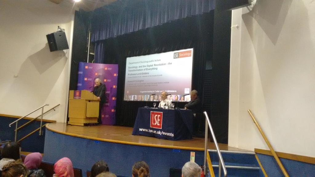 .@LSEsociology's #LSEGiddens talk underway. Great to see such a good turnout. https://t.co/h6YVJmZfi8