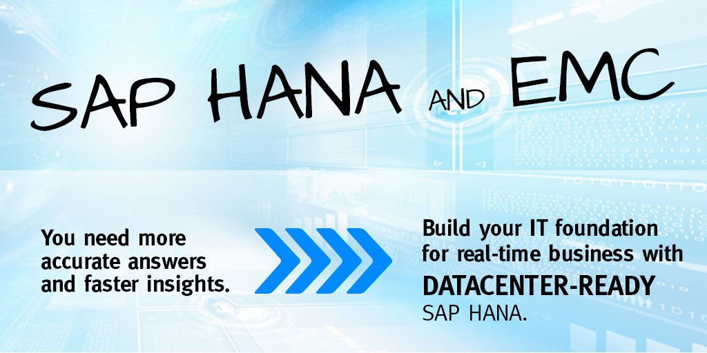 CStreubert's tweet photo. Lot's of talk at #SAPtd; How best to scale #SAPHANA Check this out on #SAP TDI #EMC https://t.co/f6sI6vEZOF https://t.co/D4YpNUYsqL