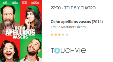 Dive_ES's tweet photo. Ya estamos viendo Ocho apellidos vascos con #Touchvie. Sincronízate de forma instantánea desde la sección “EN TV” https://t.co/HzdGE6DXMN