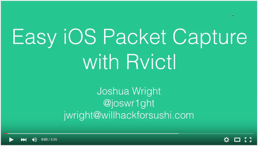 SANSOffensive's tweet photo. .#SANSHowToVideo
Topic: Easy iOS Network Capture, w/ @joswr1ght
Watch: https://t.co/TFIfvJtl1J https://t.co/cwBPx3WSeX