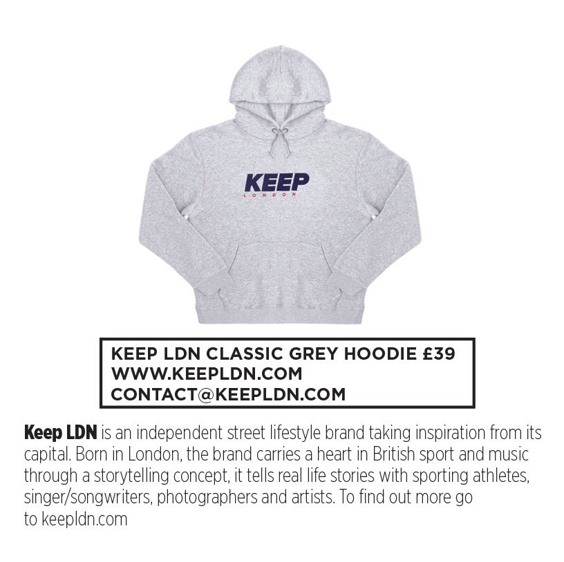 KEEP_LDN's tweet photo. Classic Grey Hoodie featured in @BritishGQ to see more go to https://t.co/819UHBNYfd #keepldn https://t.co/IF3iywaefF