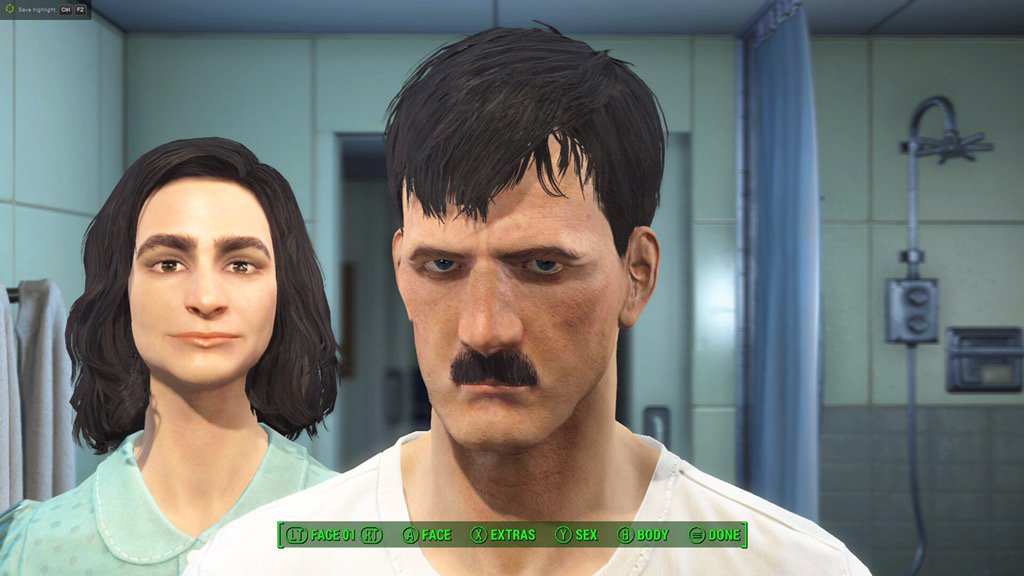 Rubiu5's tweet photo. Hitler no parece estar muy contento hoy #Fallout4 https://t.co/LYNqrkEcQ1