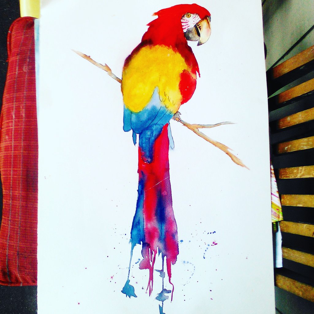 hippyblaine's tweet photo. I made this today...My first time using watercolor paint!!! #Articool #ArtIsLife #StayHighStayGroovy https://t.co/CvZ5Uu586F
