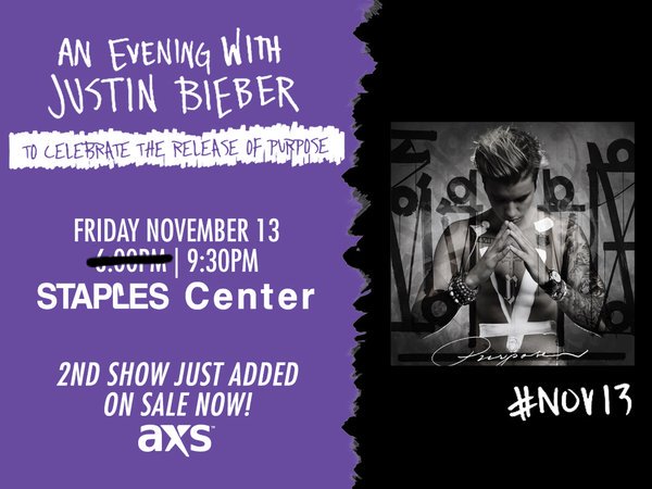 SB_Projects's tweet image. The power of the Beliebers! Second show added at Staples Center this Friday! 

smarturl.it/EveningWithJB2