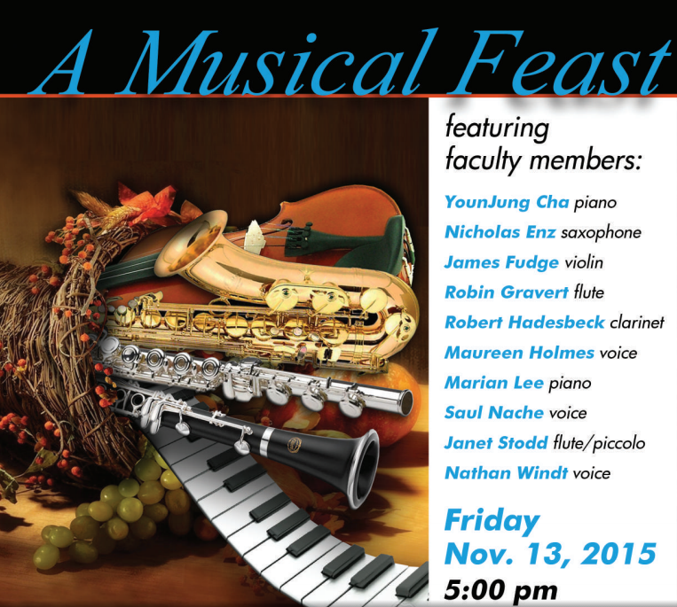Come hear the SAU music faculty members perform at the Casual Classics Concert this Friday at 5 p.m. in Madsen Hall!