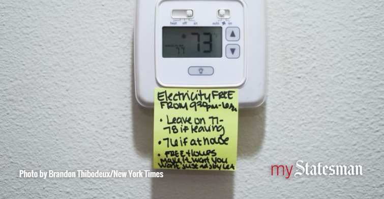 MyStatesman's tweet image. Some Texans get free electricity after 9 p.m. atxne.ws/1O1Ue9o