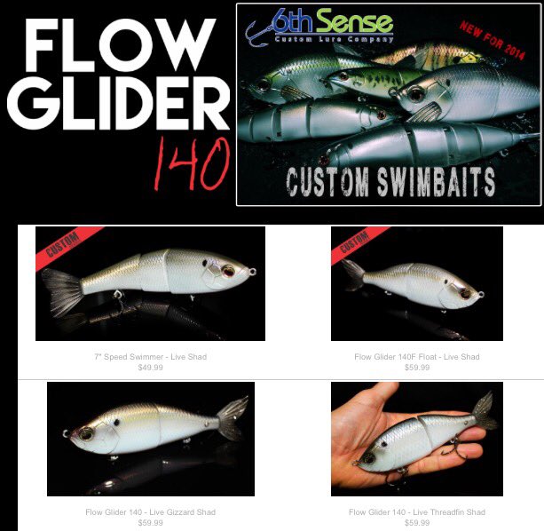 6thSenseLureCo's tweet photo. Tis' the season for Swimbaits and glide baits! https://t.co/apkiYn3AFO