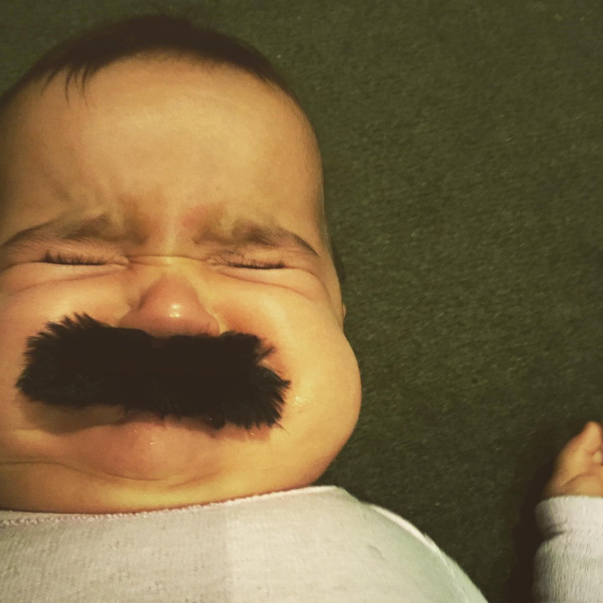 JuliaBradbury's tweet photo. Someone ain't happy it's #movember.  A check up saved your grandpa little lady @prostateUK #beatcancer #menunited https://t.co/Nnw1LsL4uD