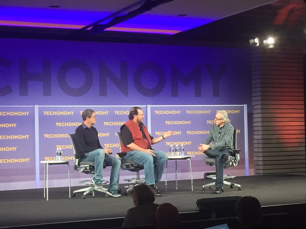 linkd's tweet image. Companies are shifting away from just selling a product toward selling an experience, says @Benioff #Techonomy15