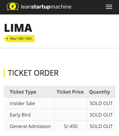 cavilont's tweet image. Se agotaron las entradas para esta última versión del 2015 LEAN STARTUP MACHINE -  #LSMLIMA Nos vemos este viernes!