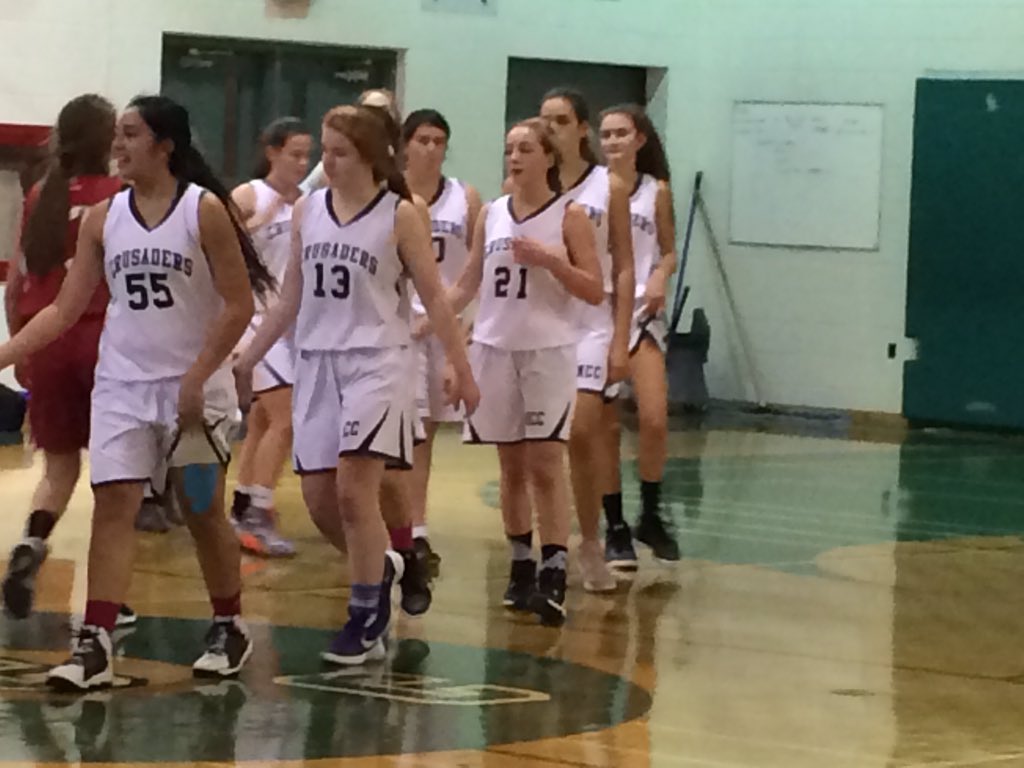 JanetDemaiter's tweet photo. Way to go Jr. Crusader Girls! Off to semis on Thursday. #NCCschool #ALCDSB https://t.co/Xcx0idpDhn