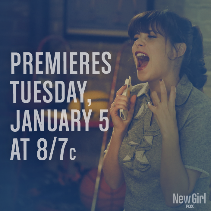 New_GirlTV's tweet photo. Roomies! It's official: #NewGirl returns Tuesday, January 5 at 8/7c for an all-new season! https://t.co/2fgmHO6Hyq 🎉 https://t.co/ZUaoI639pT