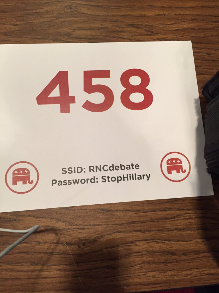 Jduckham's tweet photo. Filing center password for the #foxbusinessdebate https://t.co/mJ5yRdGcBU