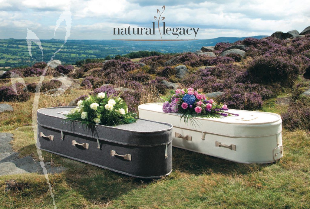 As well as traditional wood coffins, we also offer alternative options like 'The Haytor' woollen coffin #choice #eco