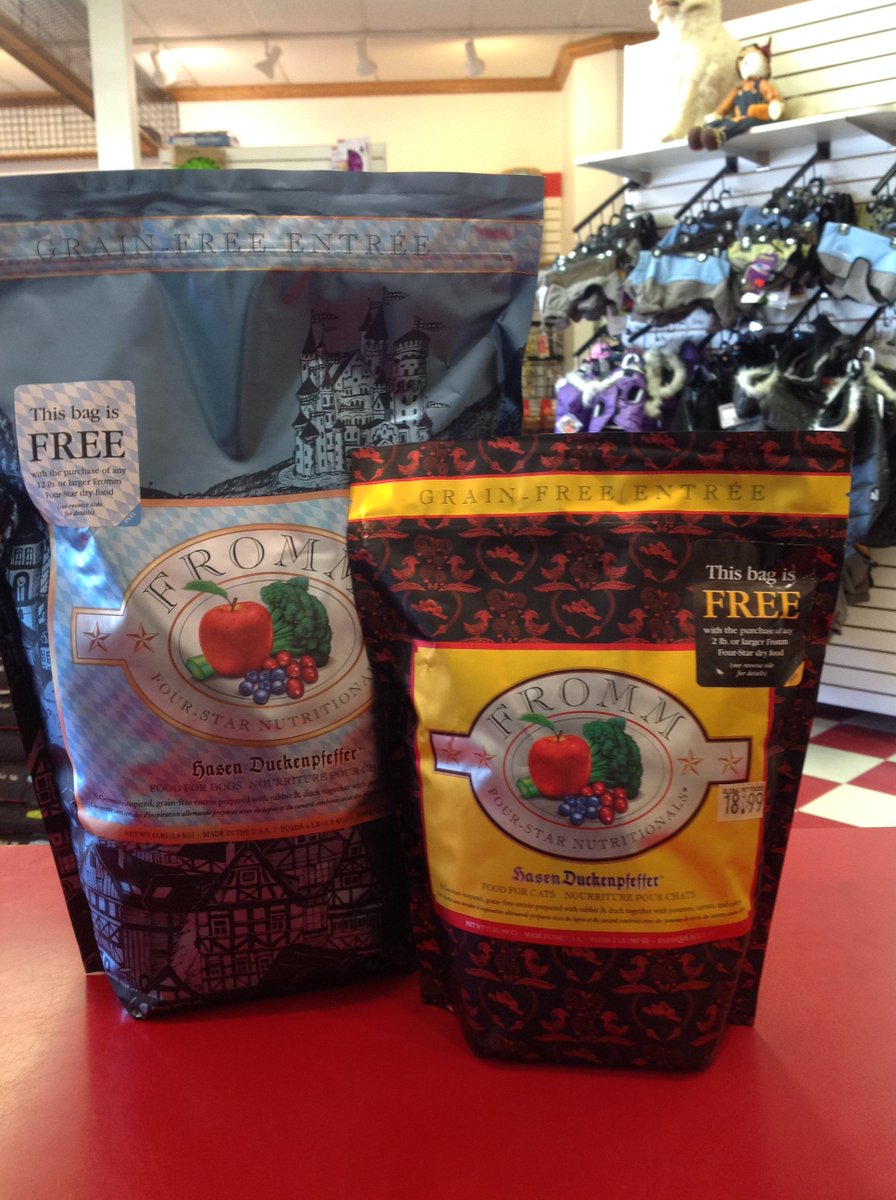 GlobalNiagara's tweet photo. Fromm Four Star hasen Duckenpfeffer cat and dog food!  Come in today to celebrate Oktoberfest every month! https://t.co/zG9fKVr1PZ