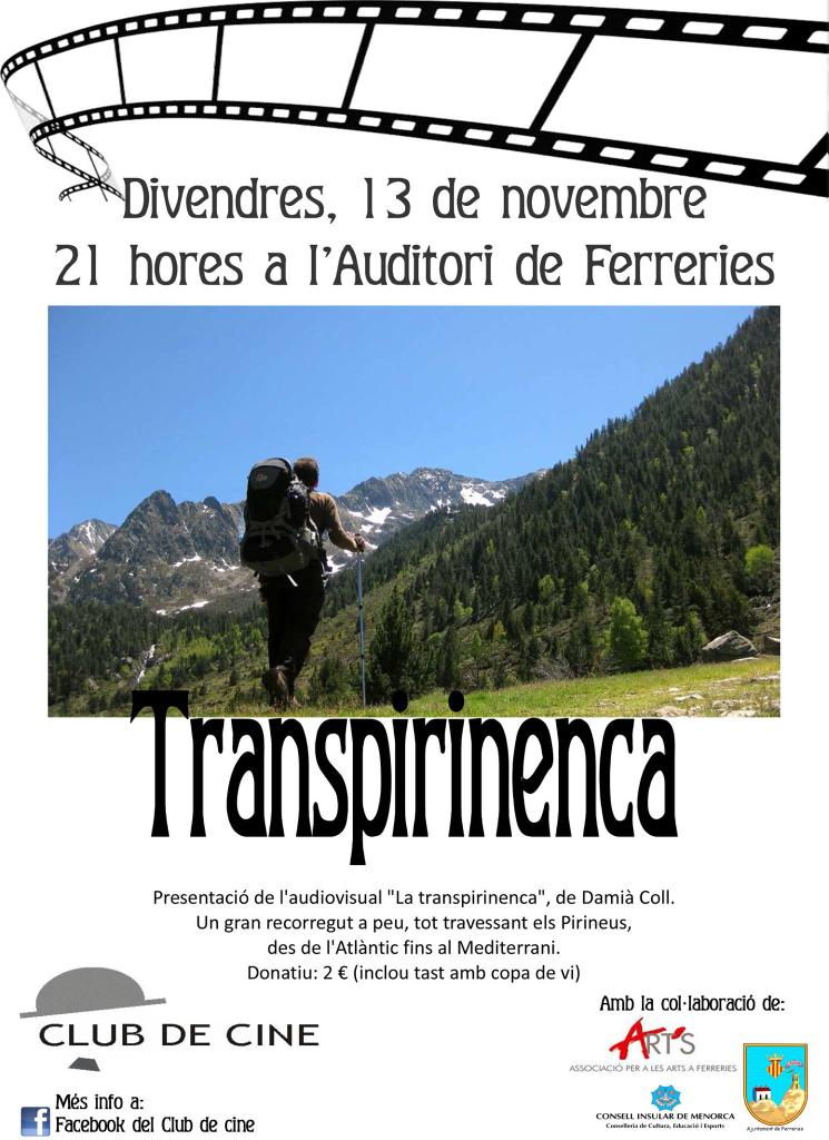 francinamoll's tweet photo. Divendres 21h @Damiacoll presenta seu audiovisual #LaTranspirinenca a #AuditoriFerreries #Ferreries #menorcacultural https://t.co/rTIR8L0hVa