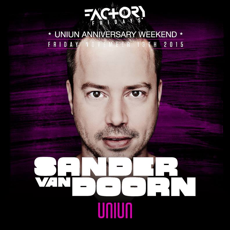 ElevateUrNight's tweet photo. We welcome @SandervanDoorn this friday to @UNIUNnightclub!

   | Tickets-> https://t.co/vN1FRsmBPL | #FactoryFridays https://t.co/e2YjpQjjqJ