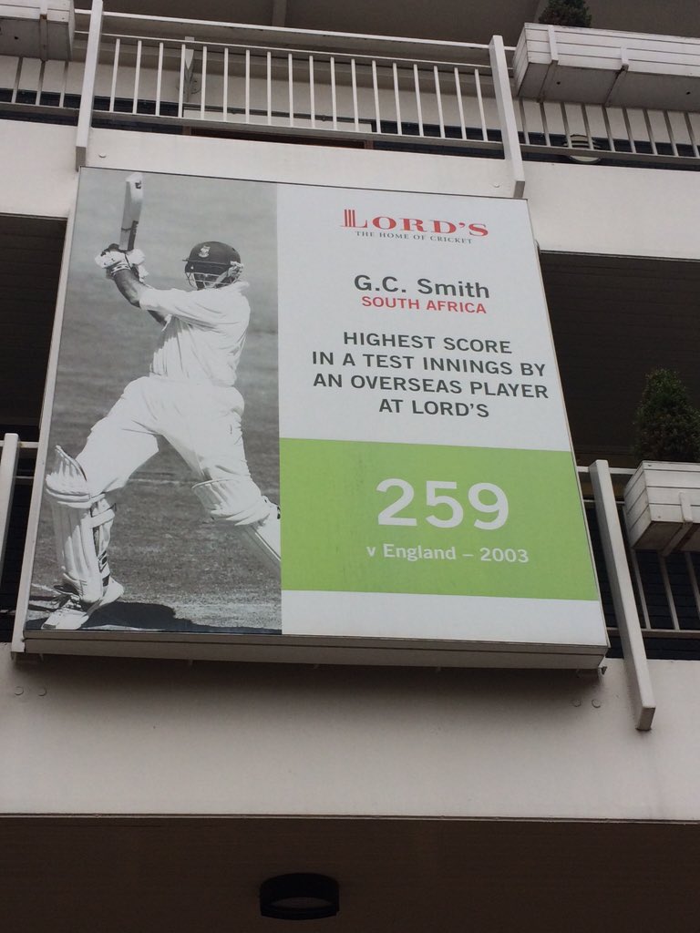 I checked biff.. You are still the highest run scorer at Lords. #GCS #259