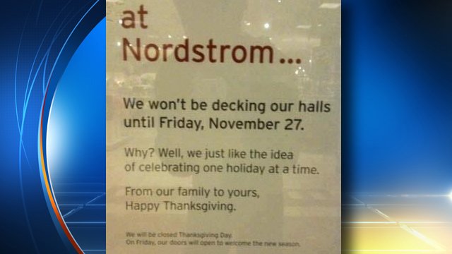 .@Nordstrom says it's holding off #Christmas decorations until after #Thanksgiving... again bit.ly/1GVEJ3f?utm_me… https://t.co/qA1OSbUncC