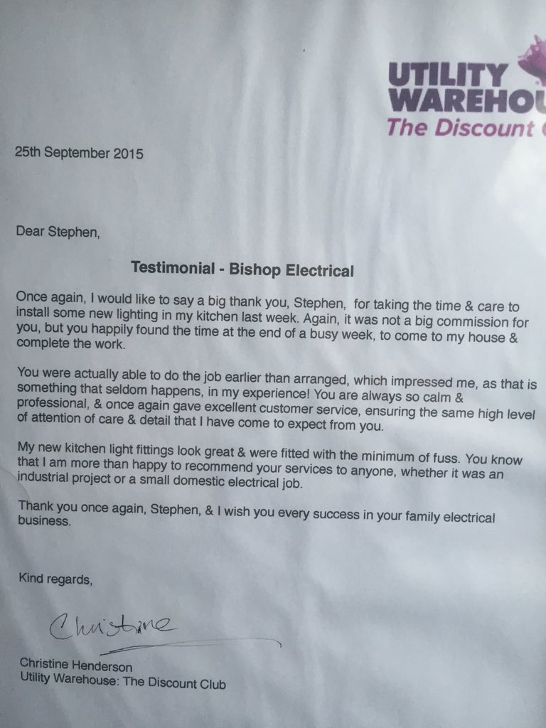Nice testimonial from a customer #proud