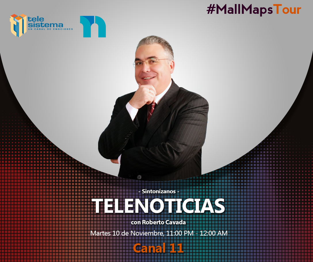 MallMapsRD's tweet photo. Esta noche sintoniza a #MallMaps en @Telenoticiasrd por @telesistema11rd ¡No te lo pierdas! #MallMapsTour https://t.co/8aQktAL6zJ