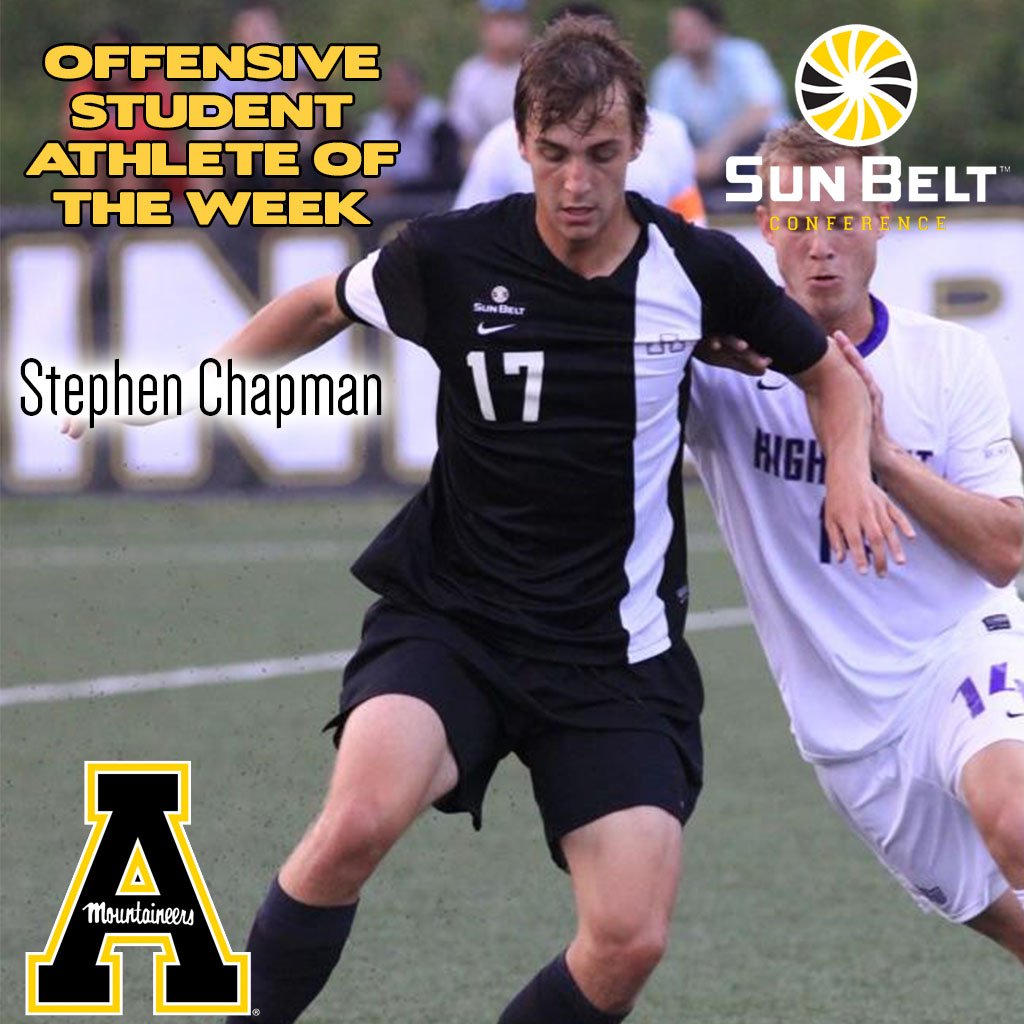 appstatesports's tweet photo. .@AppStateMSoccer Jake Chasteen and Stephen Chapman were honored by the @SunBelt! Details at https://t.co/t1RtNf6XLX https://t.co/PxpeUrHCrg