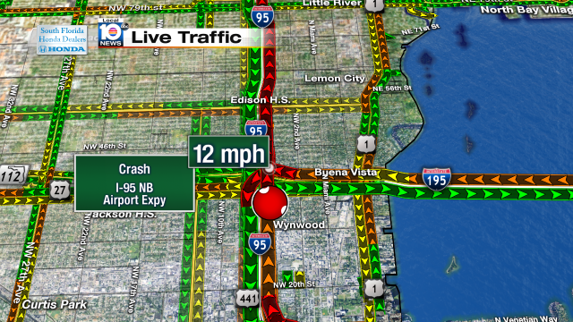 Crash on I-95 NB at Airport Expy. Speeds at 12mph #traffic #miami @JeniseFernandez https://t.co/C6QTwKMURG