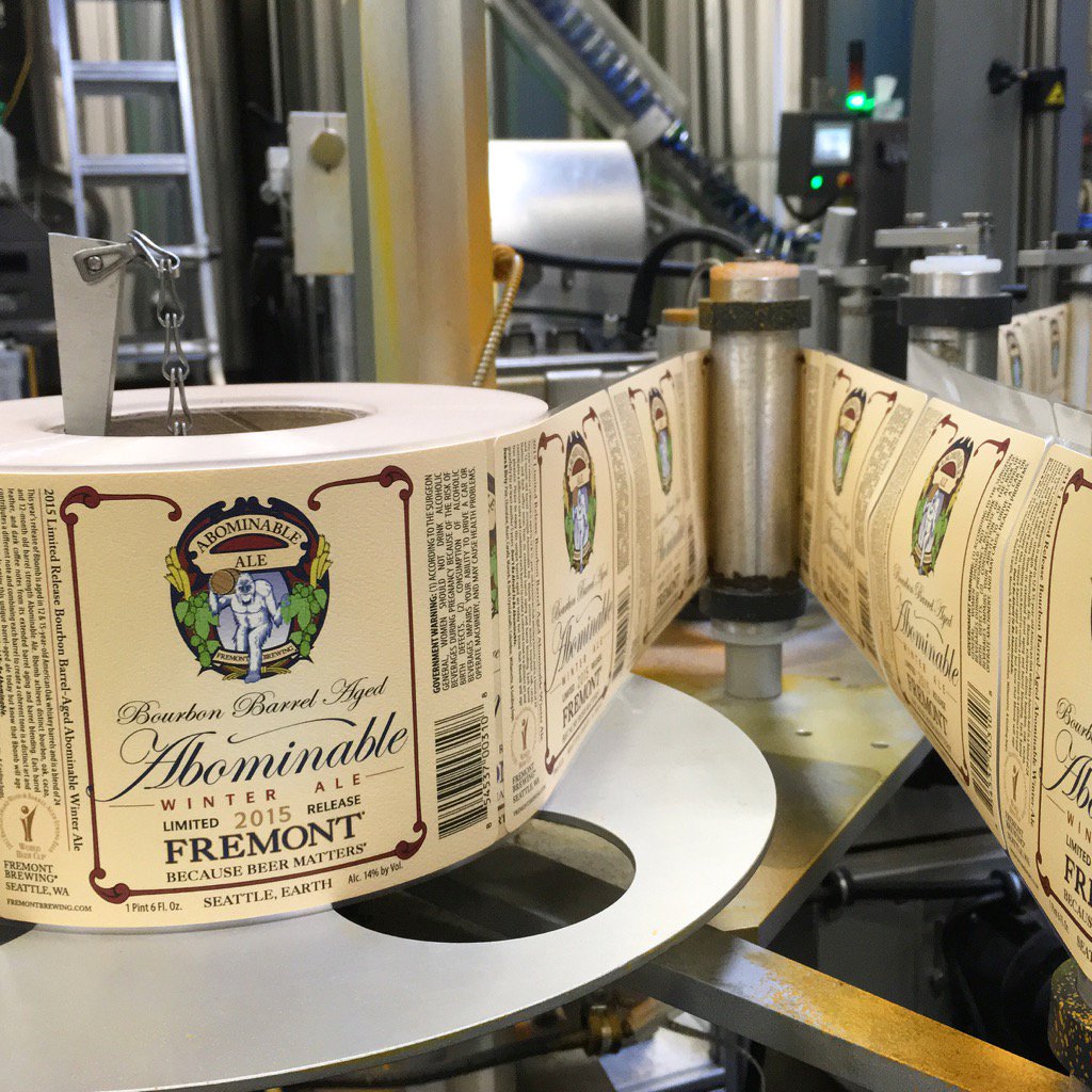 Our bottle labeler is ready...are you? #bbomb #bbombfriday #dontbeafraidtobeabominable