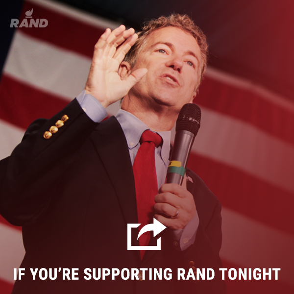 Youth4RandPaul's tweet image. Favorite and RT if you're going to #StandwithRand during tonight's debate! We need @RandPaul in the White House!
