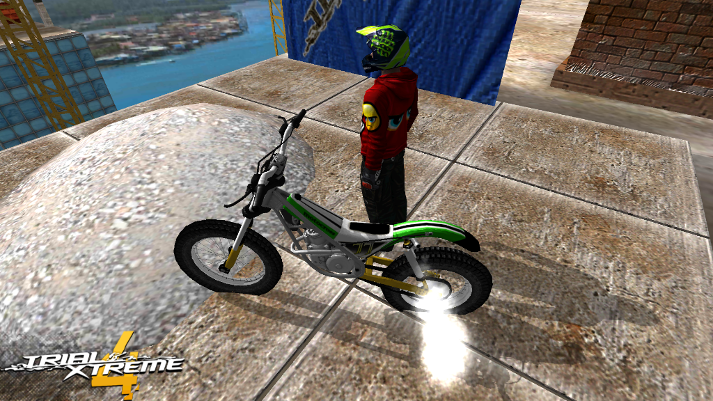 ¡Mírame! ¡Soy la leche! Echa un vistazo a mi motociclista y a mi moto en Trial Xtreme 4