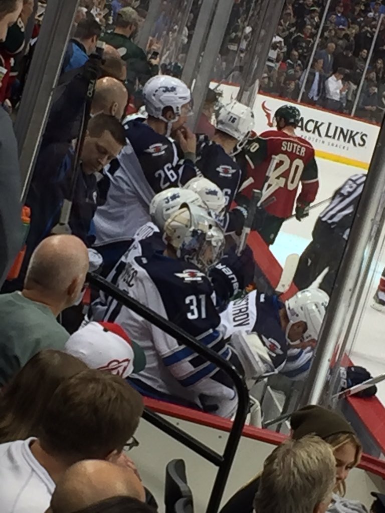 MNWildWednesday's tweet photo. Someone needed a rest.  All those breakaway goals tired him out. https://t.co/IDTb68wjVu