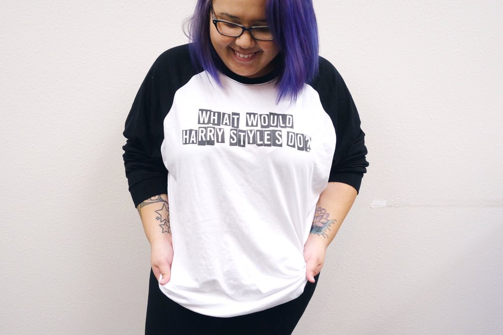 shopwanderess's tweet photo. WHAT WOULD HARRY STYLES DO? Baseball Tee available soon! #WWHSD https://t.co/kCSyEnQ5g0