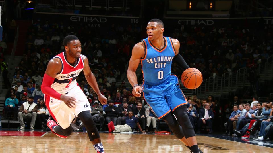 SInow's tweet photo. Russell Westbrook posts triple-double as Thunder top Wizards https://t.co/eFZMk3CCIi https://t.co/qTKv9gyMaX