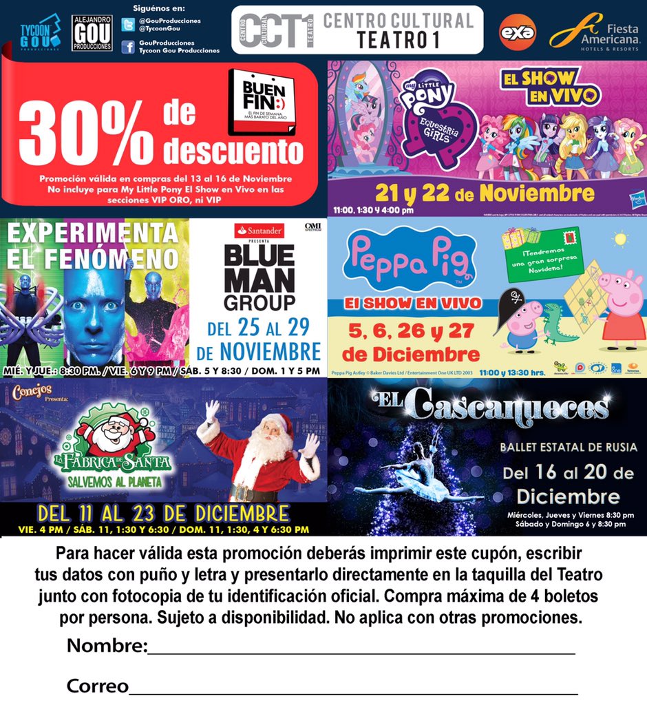 Jorge_Anzaldo's tweet photo. Aprovechen @ElBuenFin Excelente oportunidad para comprar boletos con descuentazo!!! Imprime este cupón! RT https://t.co/I4wSQnarmp