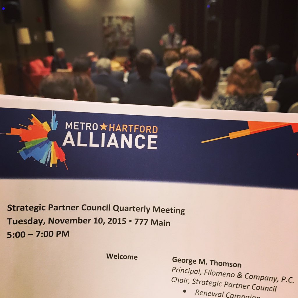 MetroHartford's tweet image. Great meeting of our Strategic Partners @777Main tonight! Thanks to @DAHospitality for the delicious hors d'ouevres!