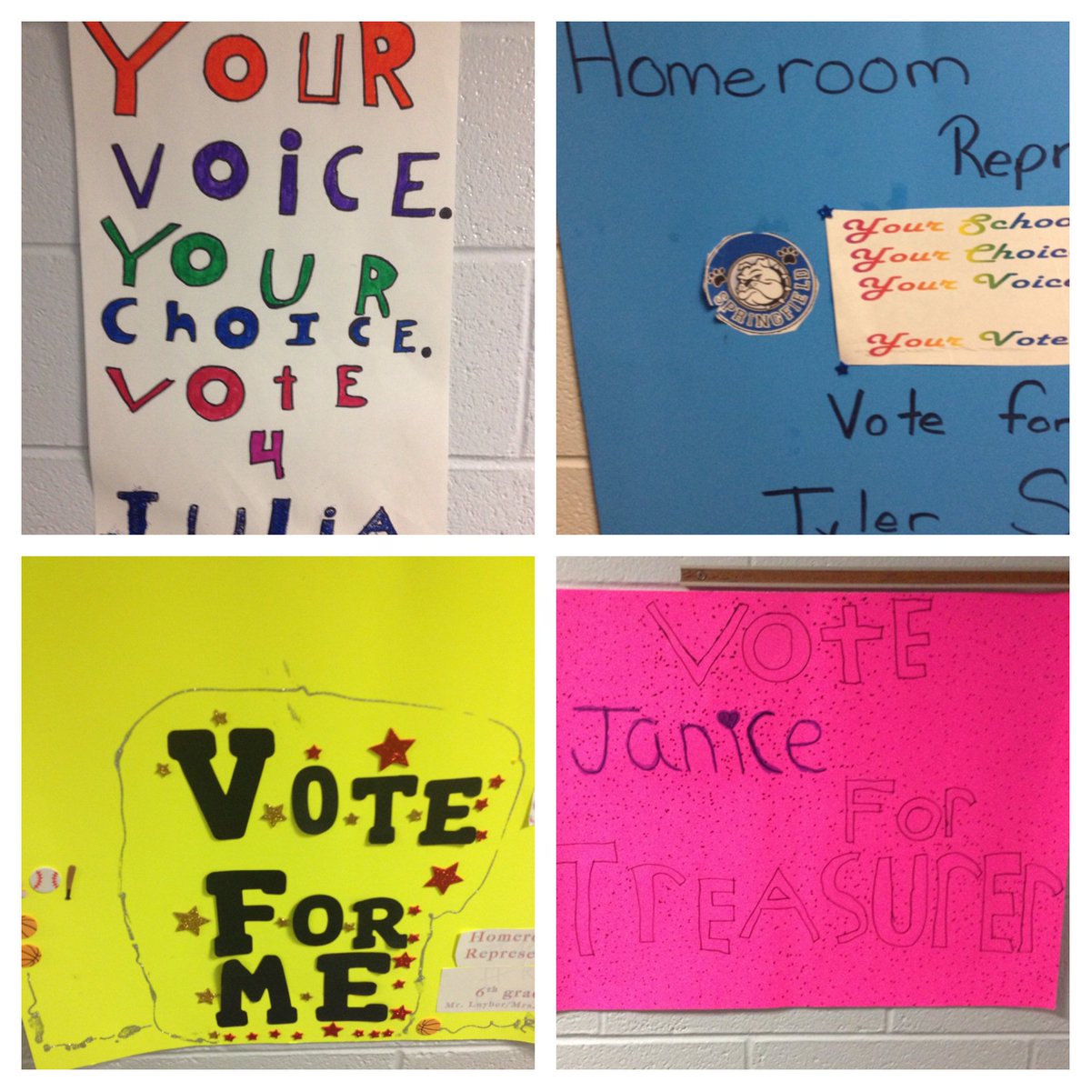 JCraigVaughn's tweet photo. Student Council elections are one week away. Campaign posters are up and the speeches will be soon! #futureleaders https://t.co/VqwohXeS8P