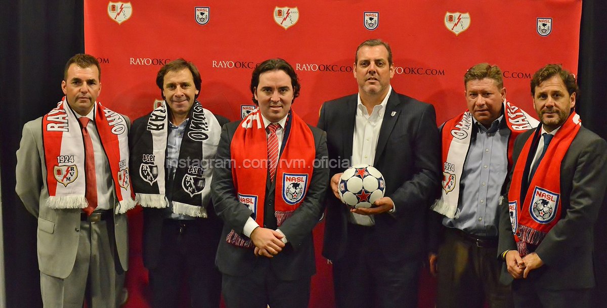 RayoVallecano's tweet photo. Imagen @RVMOficial de la presentación del Rayo Oklahoma City https://t.co/bvfZTuNOGn