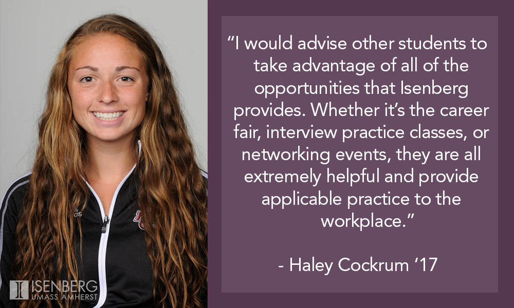 IsenbergUMass's tweet photo. #InternFeature Haley Cockrum (OIM '17) worked at an aerospace engineering company. Read more https://t.co/gXbnXxufyr https://t.co/SuehTDnm8e