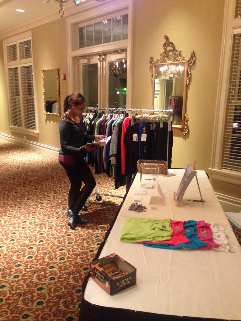 amcbetti's tweet image. Ashley getting our Athleta clothing ready for Ballantyne  Res Property Owners Fashion Show..