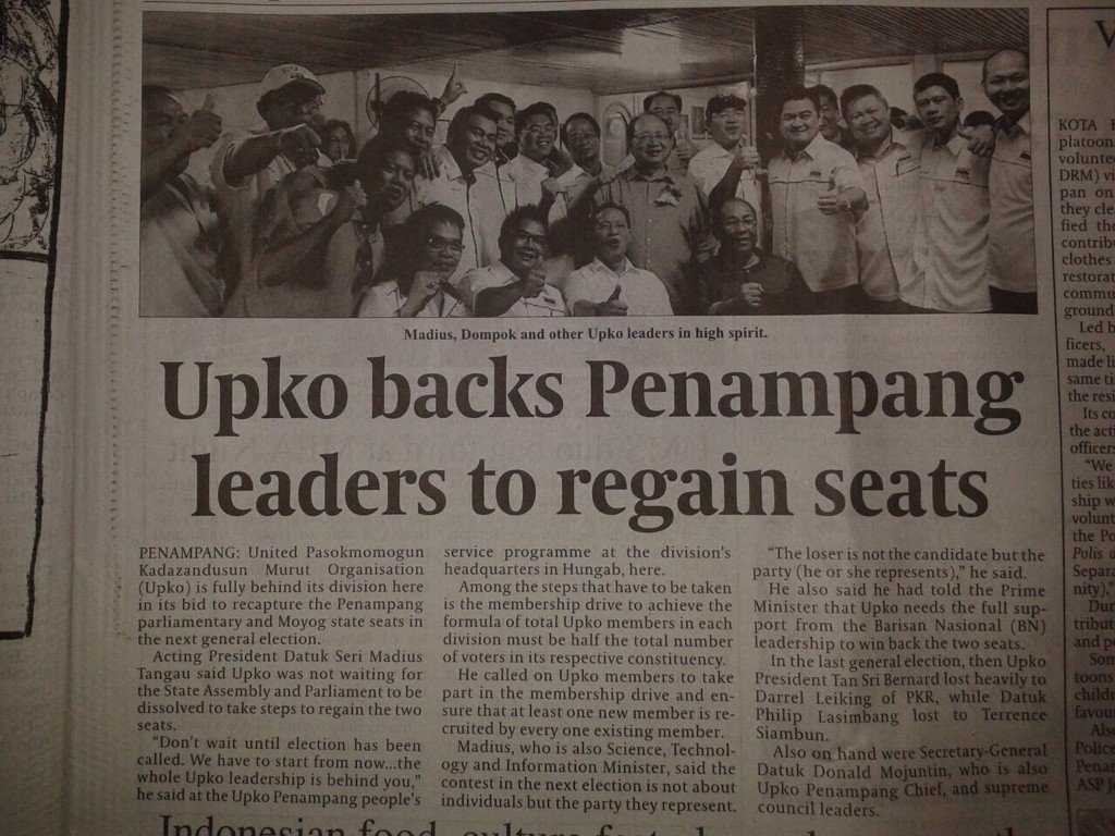 rey_922's tweet photo. #UPKO backs penampang leadera to regain seats @WTangau @cmoosom @noezelle @FelixJSaang  #HereWithoutYou https://t.co/vJ6m0m8Eyt