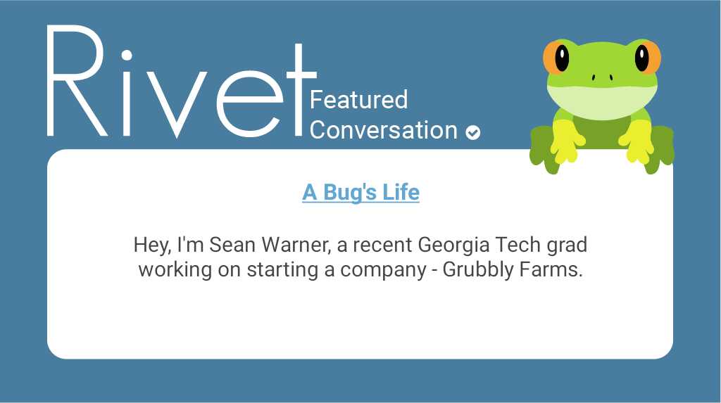 TheRivetApp's tweet photo. This GT grad started breeding flies in his laundry room and now it's turned into a company!

https://t.co/klmGin9Hew https://t.co/f2C0Y8kV9Z
