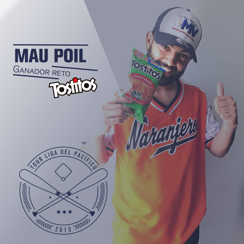 LMPBanamex's tweet photo. Mau Poil es el ganador del Reto Tostitos con su receta secreta ¡Felicidades! #TourLMP2015 https://t.co/TSsNt04mDL